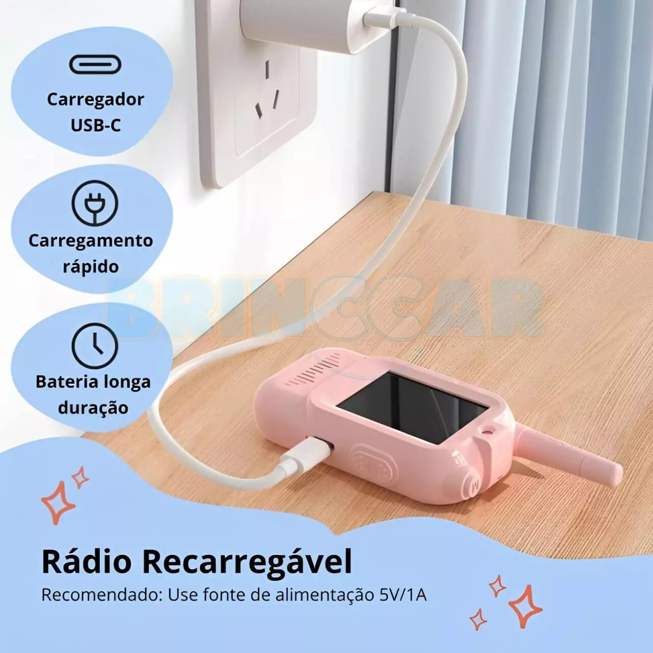 Walkie-Talkie com Vídeo HD Brinccar