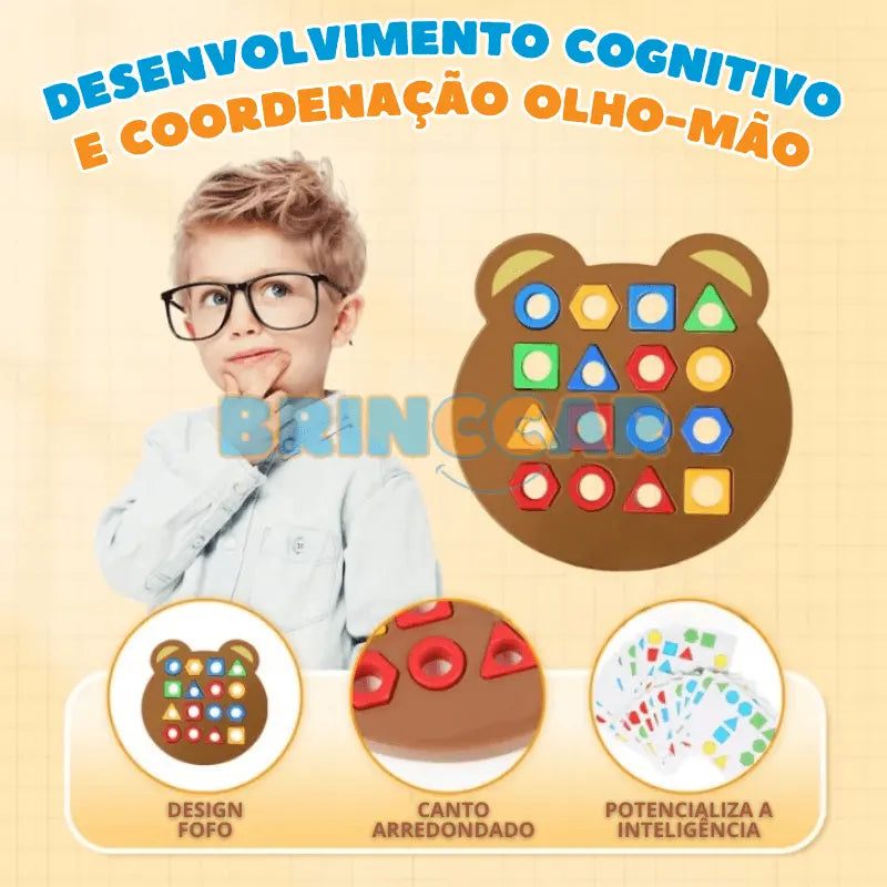 Jogo Batalha Geométrica Montessori (Campainha Grátis)
