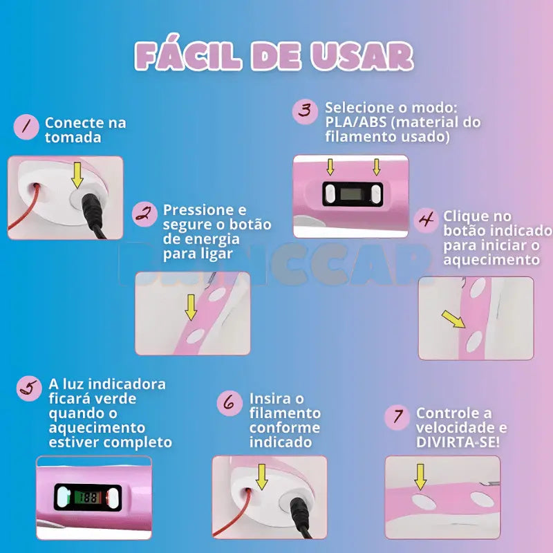 Caneta de Impressão 3D Brinccar (SALDÃO⚡FÉRIAS)