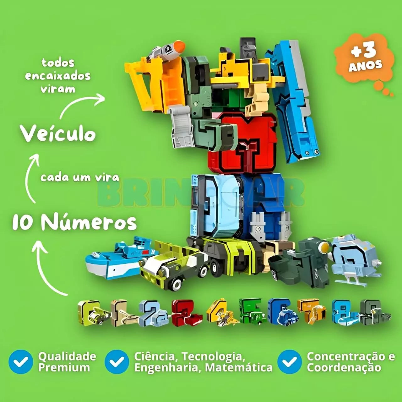Robô Transformers Kit 10 Números