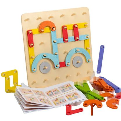 Brinquedo Geométrico Sensorial Madeira Montessori